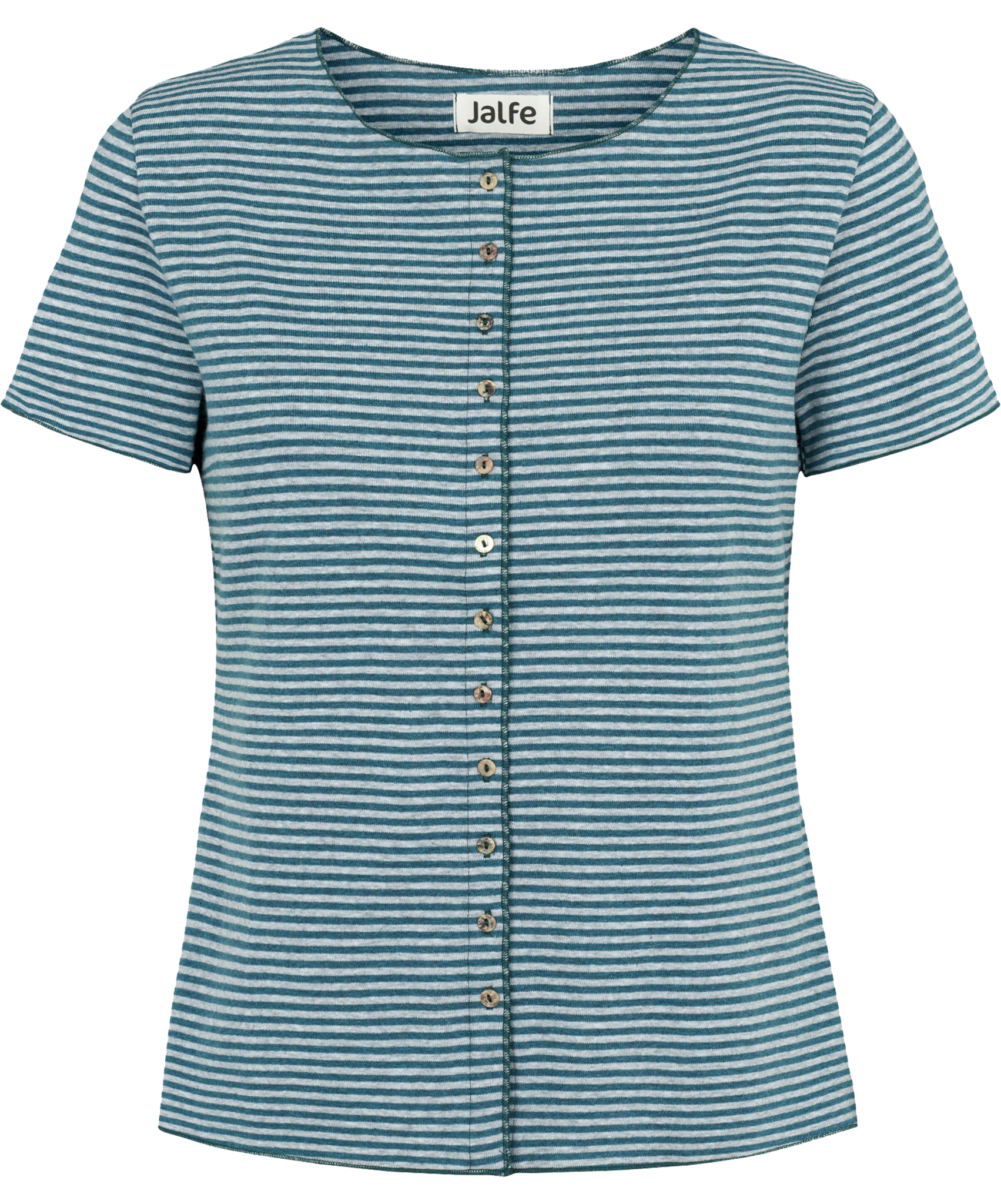 Button shirt s/s stripes organic cotton